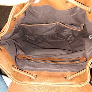 Brown backpack purse